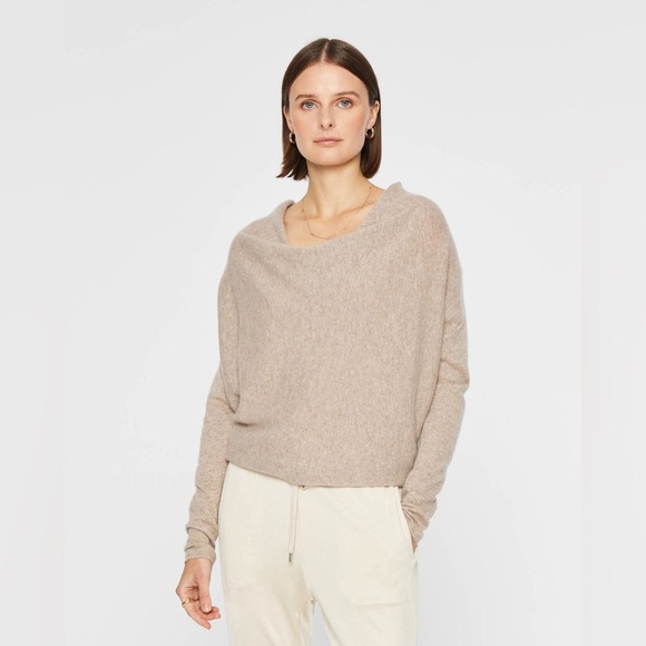 Club Monaco Sweaters - Club Monaco Cowl Neck Cashmere Sweater in Light Heather Grey, Size Large